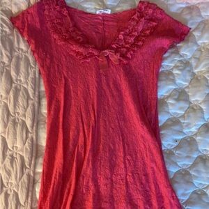 Chic Pink Lace Chemise